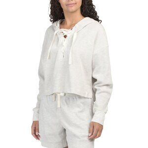 CREAM YOGA Light Heather Shana Thermal Hoodie